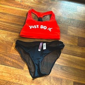 Set of new without tags Nike bralette and NWT adore me undies